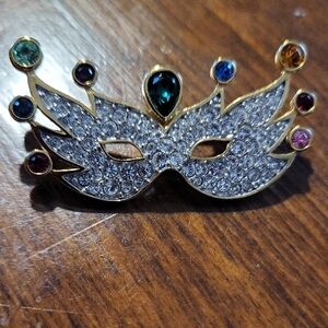 Vintage Swarovski Masquerade/mask Brooch